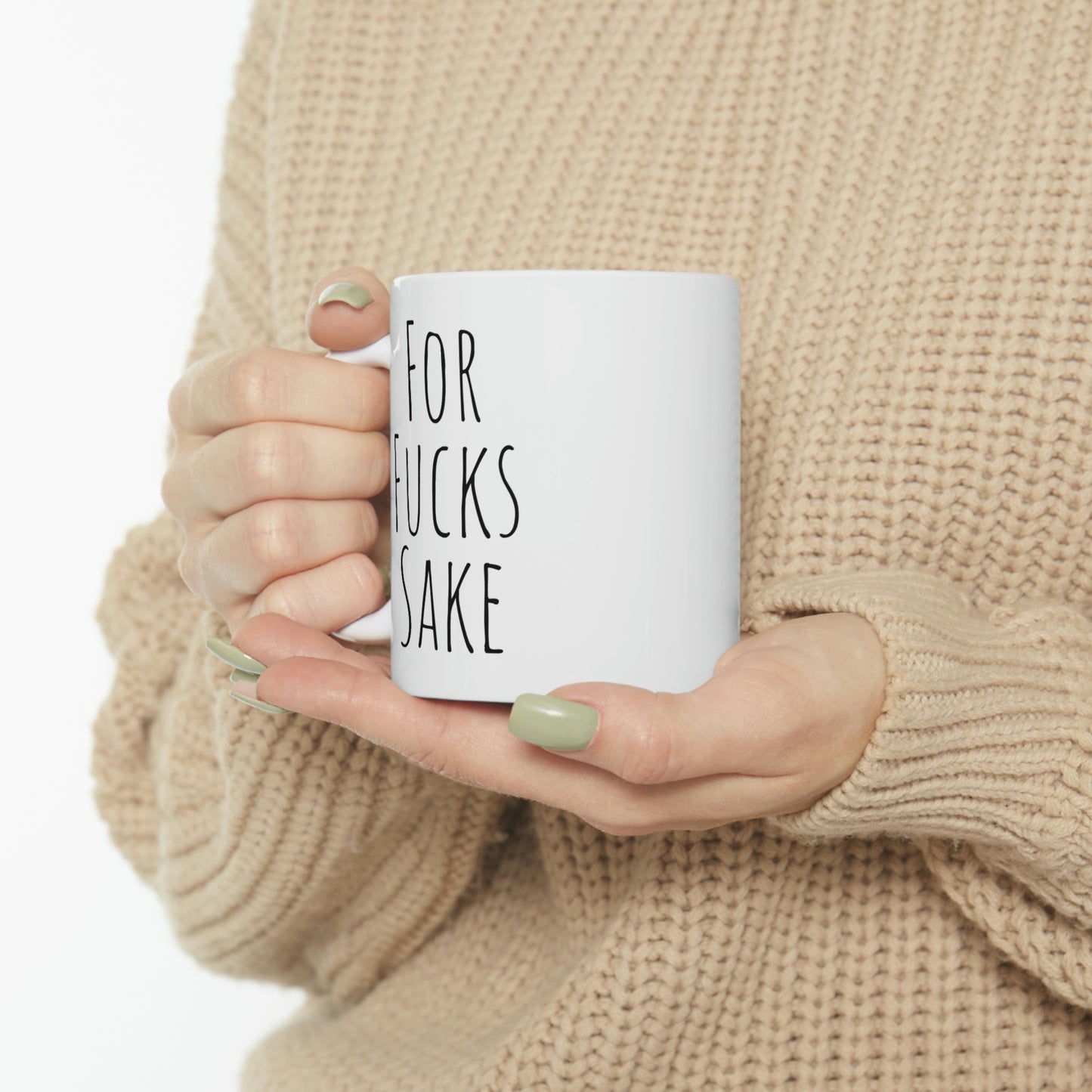 For Fucks Sake — Funny, Sarcastic, Black and White Gift Mug, Mom Mug